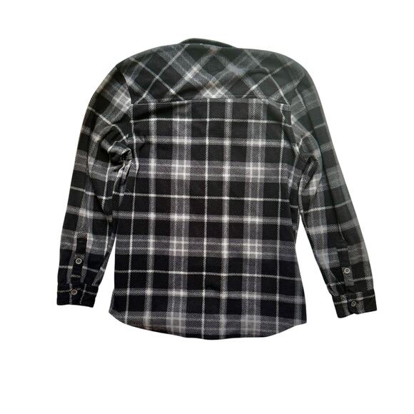 Freedom Foundry Men’s Black White Plaid Flannel Long Sleeve Button Up Shirt L - Picture 2 of 5